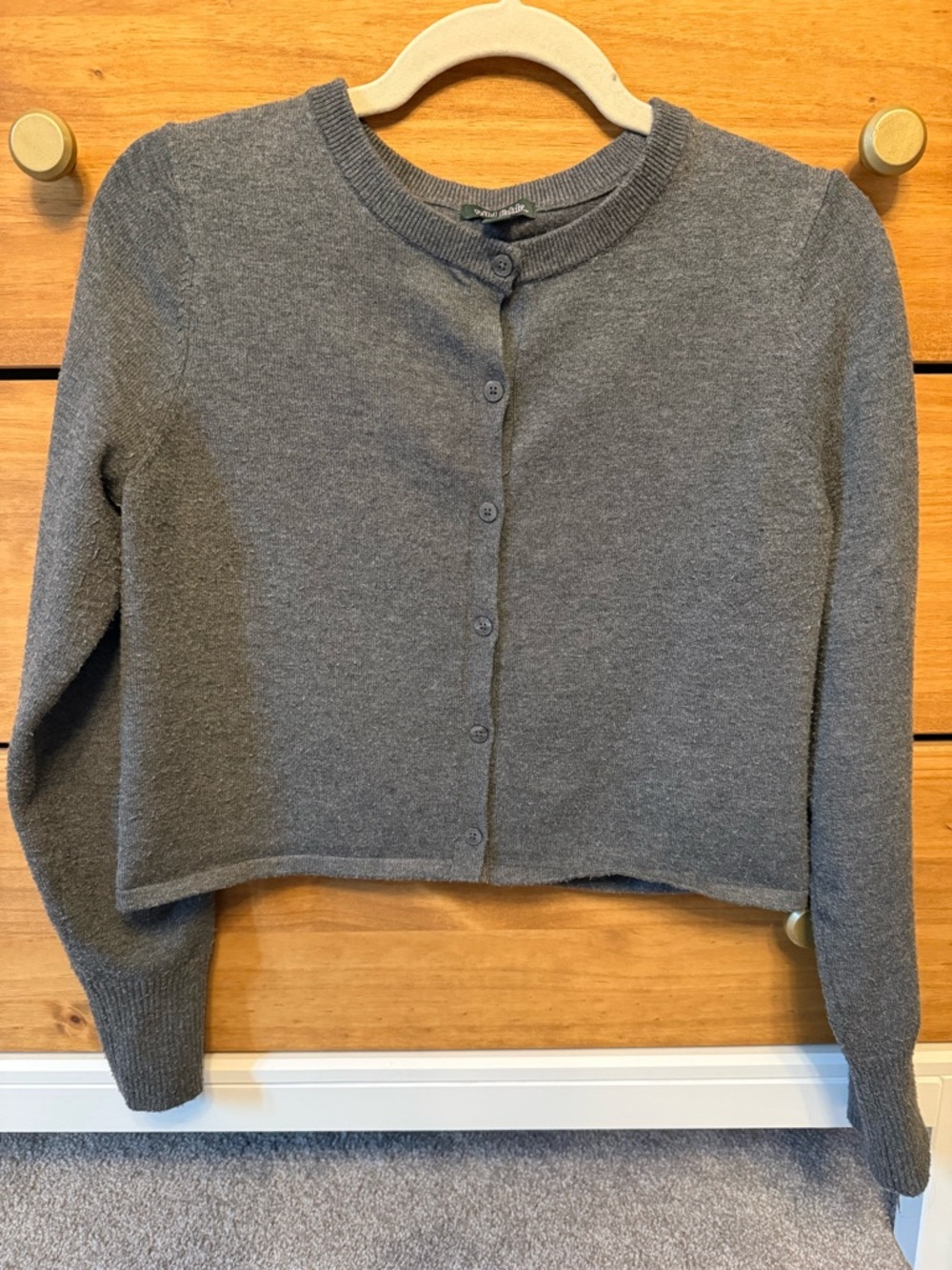 wild fable Charcoal Cropped Button Cardigan
